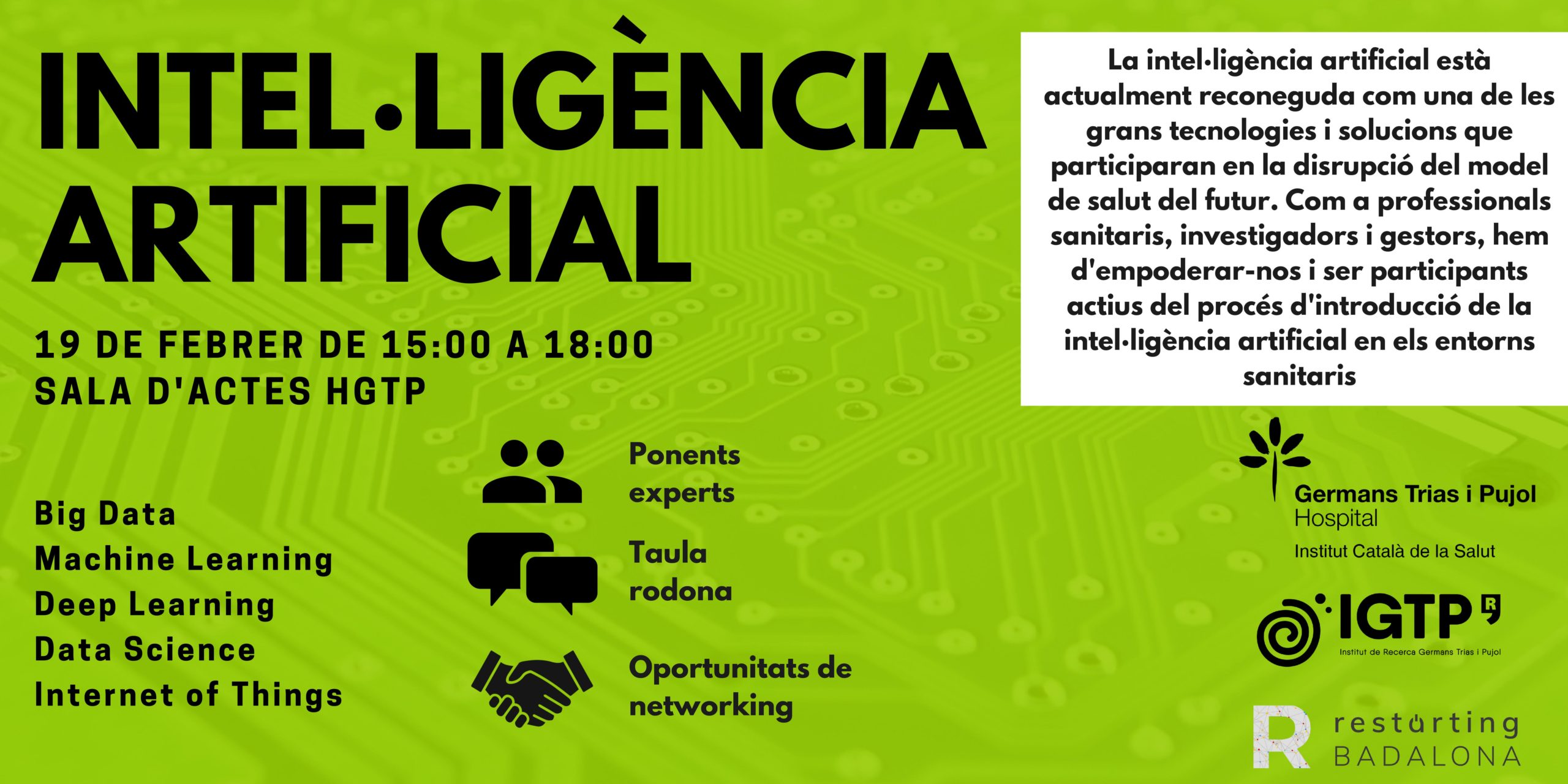 Jornada Intel·ligència Artificial 19-02-2020 Jornada intel·ligència artificial Campus Can Ruti